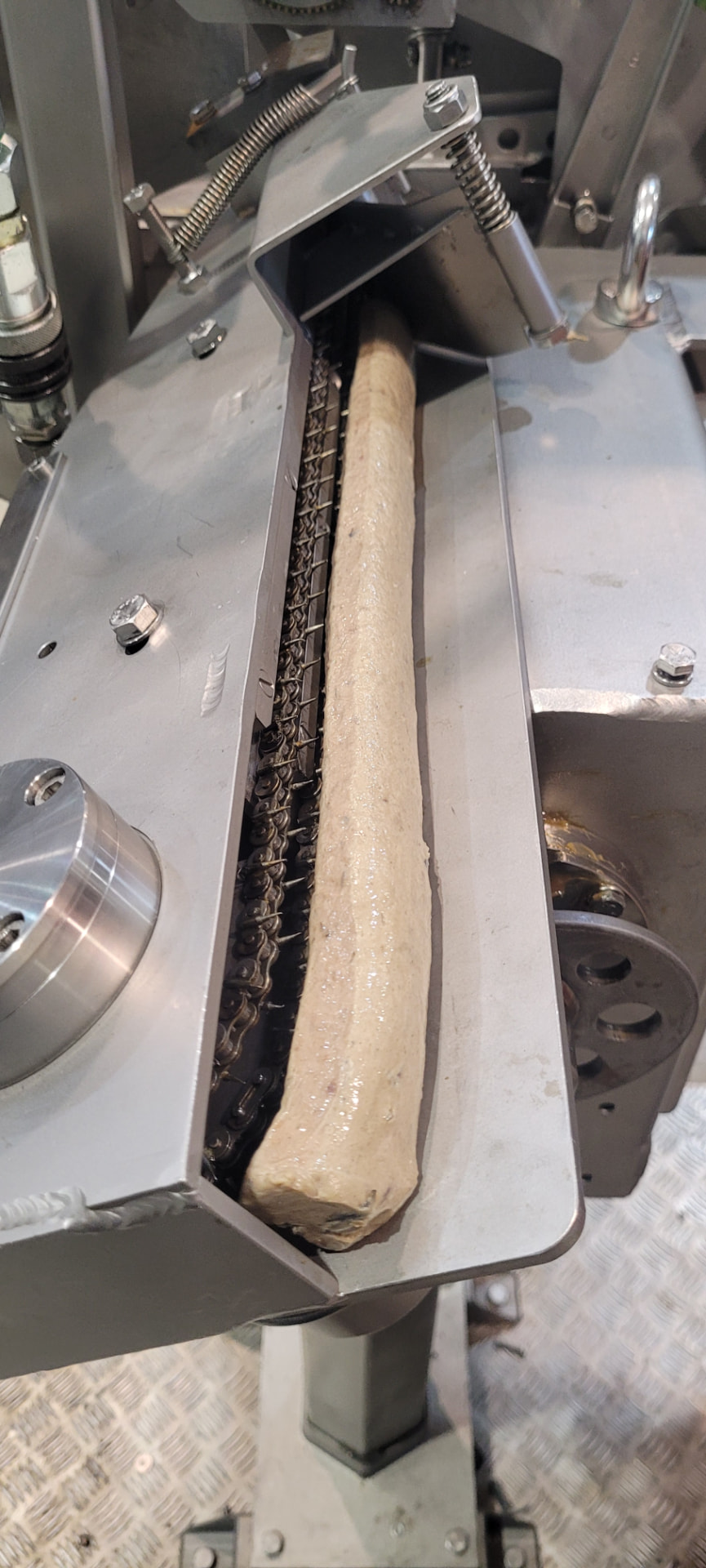 Norbait bait sausage loaded in an automatic baiting machine